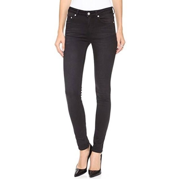 Blk Dnm Washed Black Skinny Denim Jeans - Picture 1 of 10